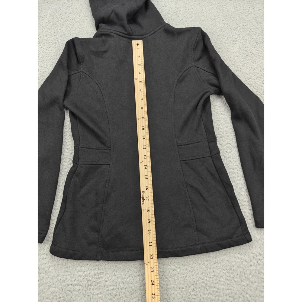 Guess‎ Jacket Womens XS Black Hooded Double Breasted Peacoat Fleece Q430303K1B0 - Picture 13 of 15